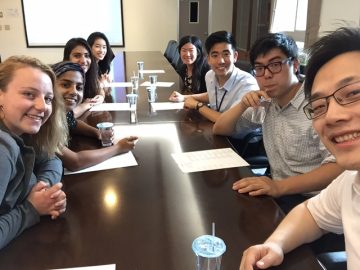 Peter Wang with students from Taiwan and UCLA.